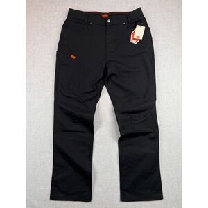 BRUNT Torra Work Pants Men 34x32 Black Stretch Utility Workwear Rugged Trade NEW